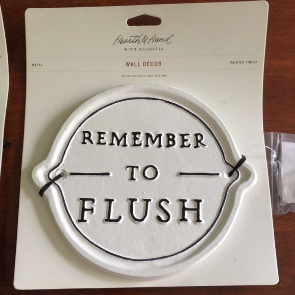 HEARTH & HAND MAGNOLIA Wash Your Hands Painted Metal Wall Decor NWT - Picture 5 of 6